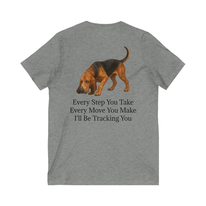 Tracking You Unisex Short Sleeve V-Neck Tee