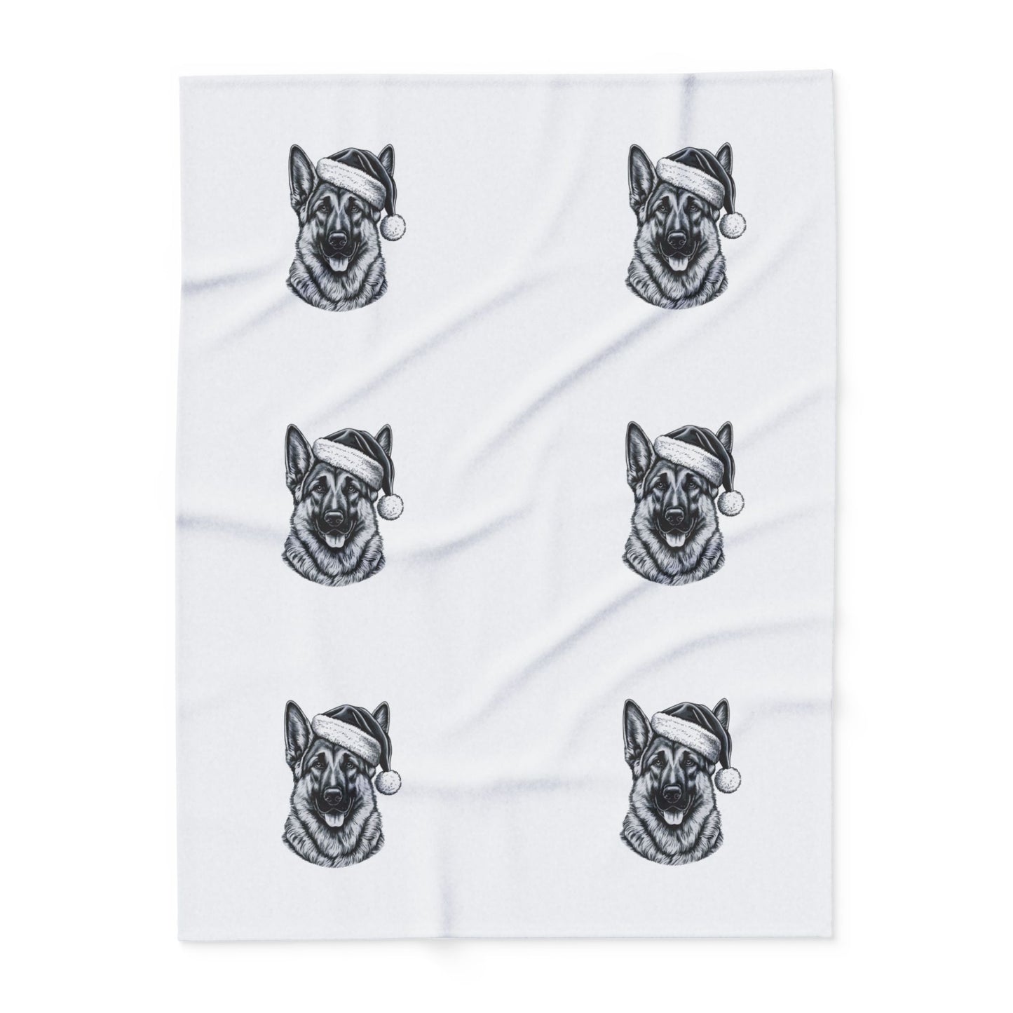 Santa Paws German Shepherd Arctic Fleece Blanket
