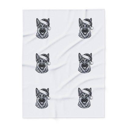 Santa Paws German Shepherd Arctic Fleece Blanket