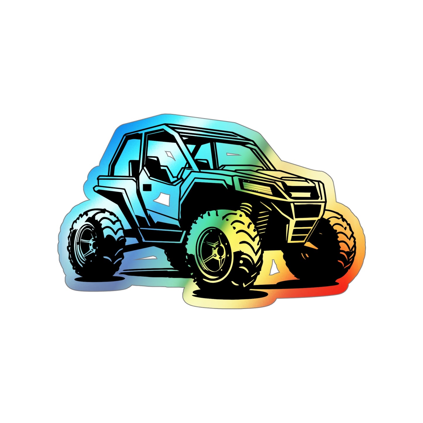 Off The Beaten Path Side By Side Holographic Sticker