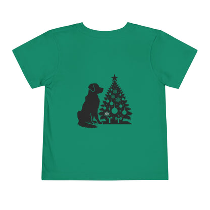 Golden Christmas Tree Toddler Unisex Short Sleeve Crewneck Tee