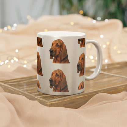 Bloodhound Head Metallic Coffee Mug