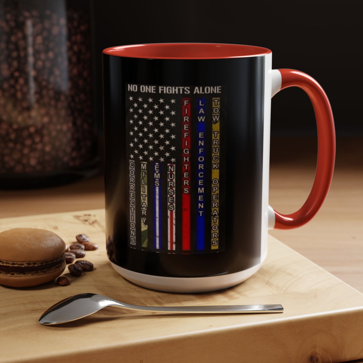 No One Fights Alone 2-Tone Coffee Mug
