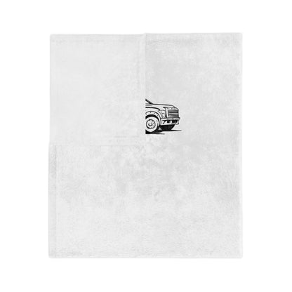 Wheel Lift Tow Truck Velveteen Microfiber Blanket
