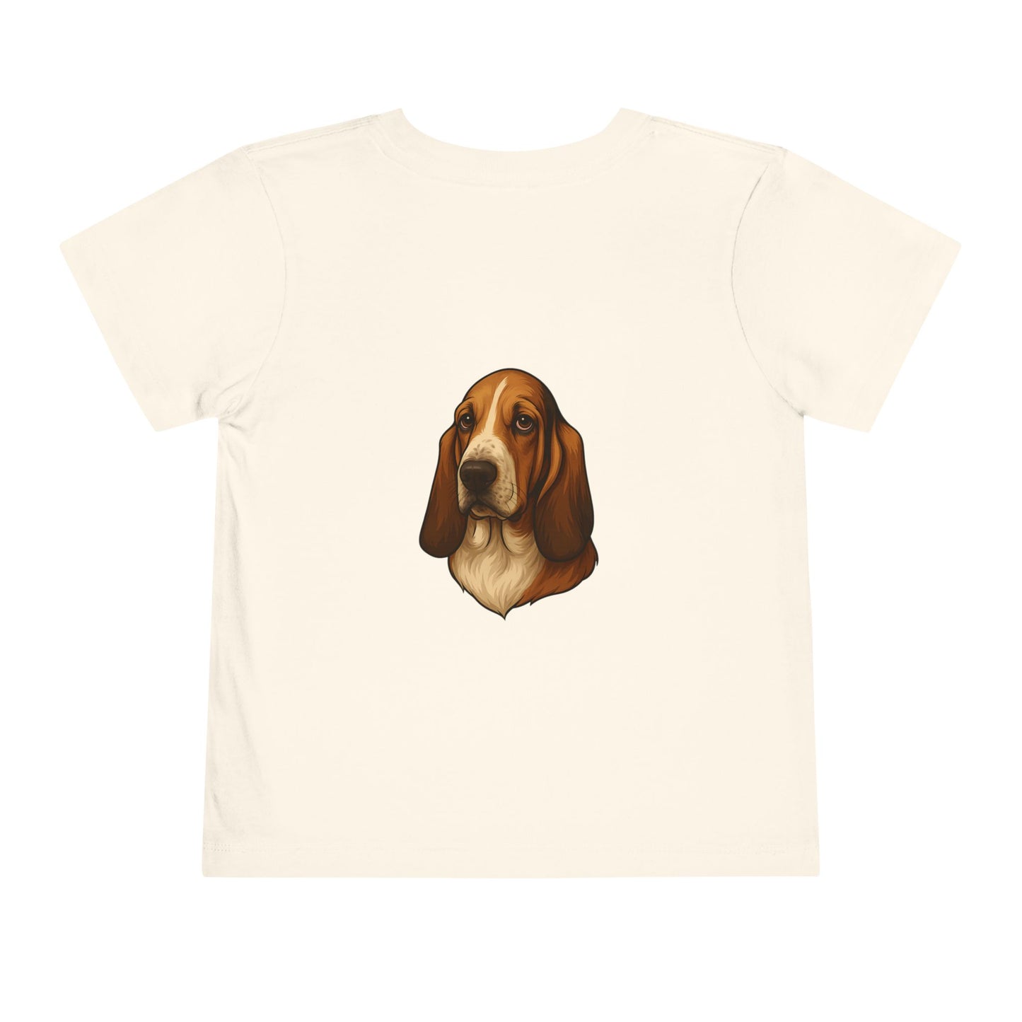 Basset Hound Head Toddler Unisex Short Sleeve Crewneck Tee