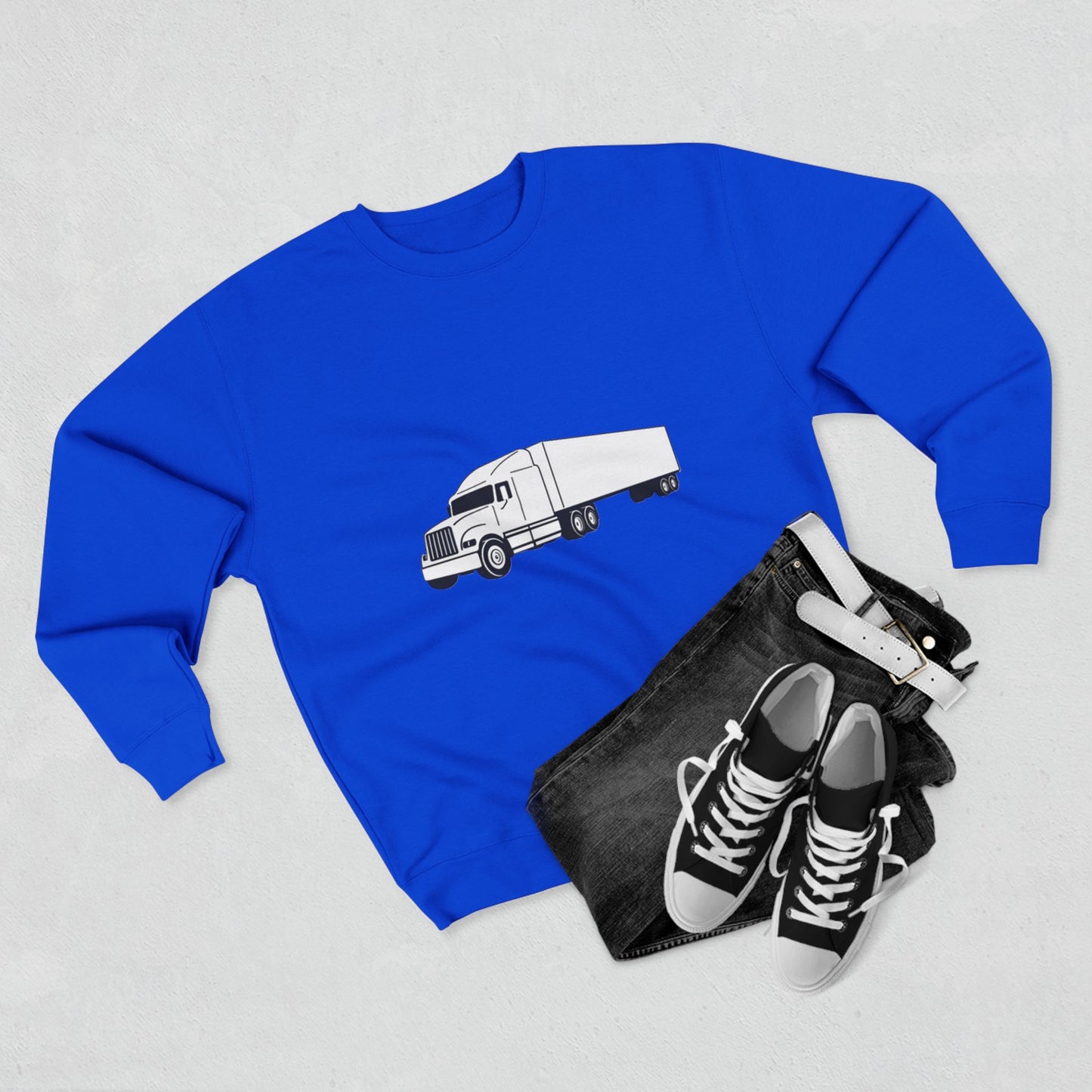 Semi Truck Unisex Crewneck Sweatshirt