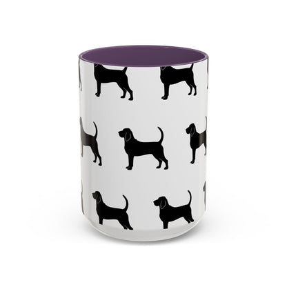 Bloodhound Silhouette 2-Tone Coffee Mug