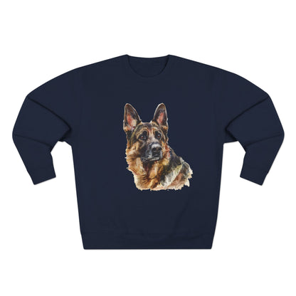 German Shepherd Head Unisex Crewneck Sweatshirt