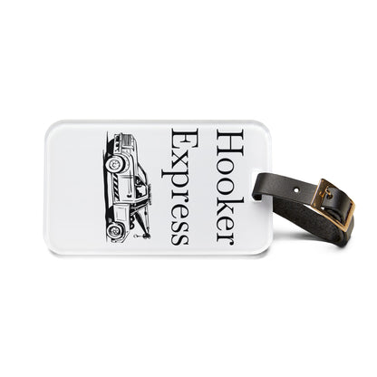 H**ker Express Wheel Lift Tow Truck Leather Strap Luggage Tag