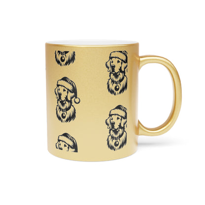 Santa Paws Golden Metallic Coffee Mug