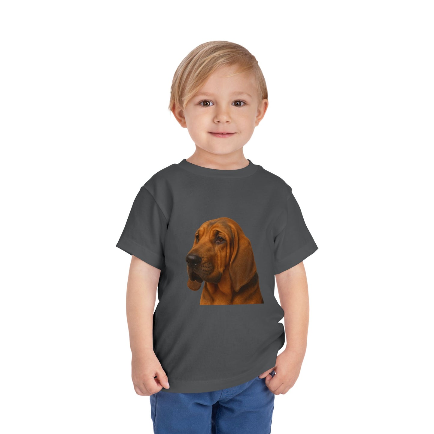 Bloodhound Head Toddler Unisex Short Sleeve Crewneck Tee
