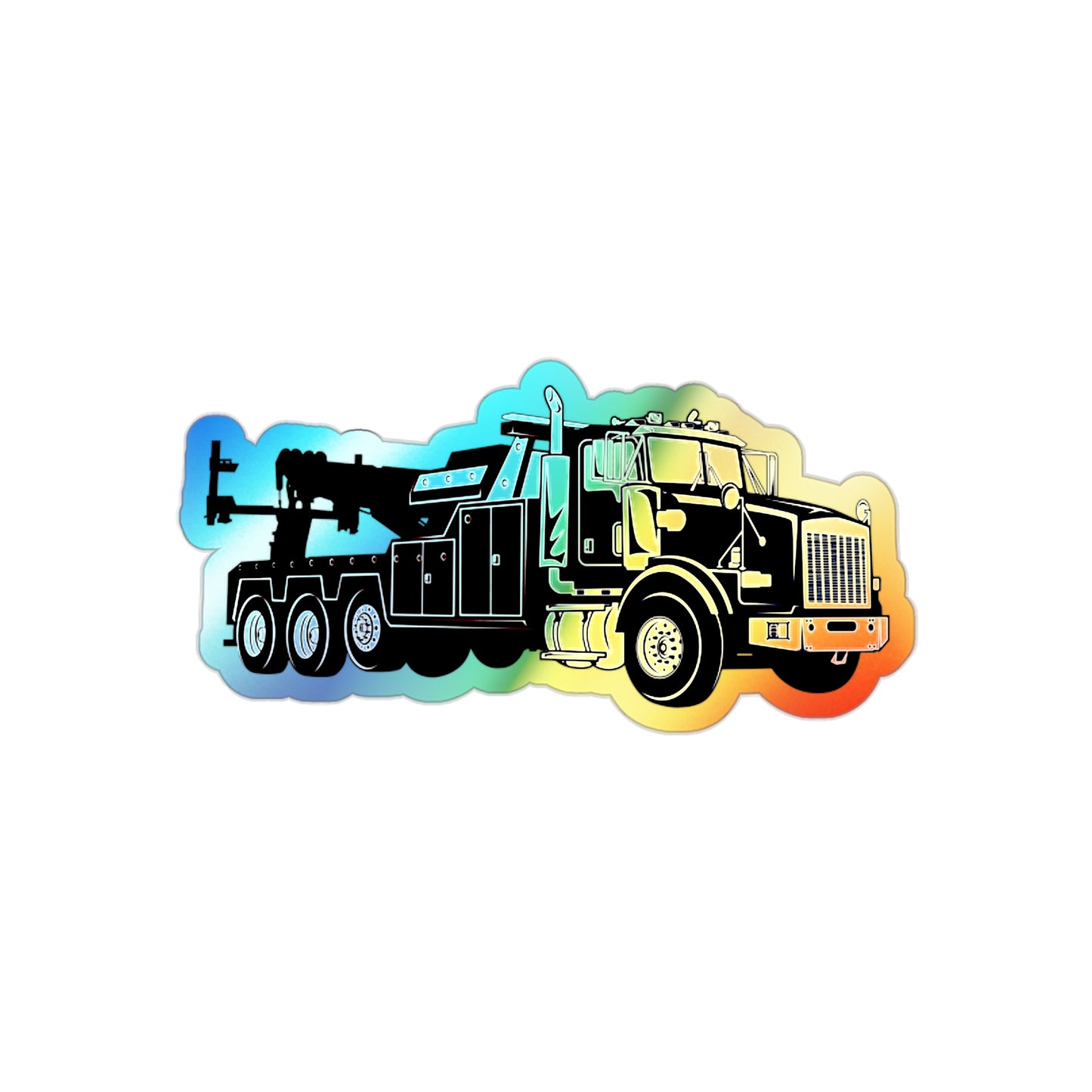 Heavy Tow Truck Holographic Sticker