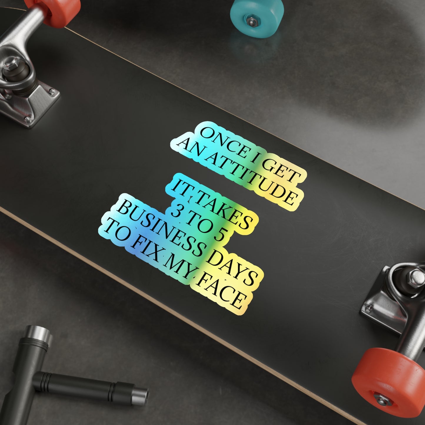 Fix My Face Holographic Sticker