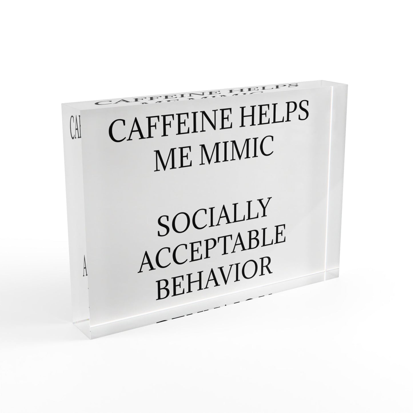 Socially Acceptable Acrylic Photo Block