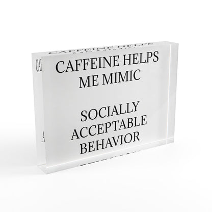 Socially Acceptable Acrylic Photo Block