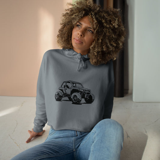 Off The Beaten Path Side By Side Women's Crop Hoodie