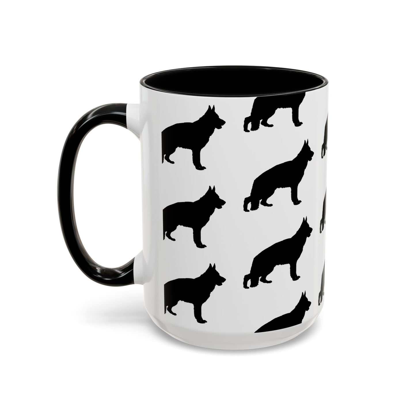 German Shepherd Silhouette 2-Tone Coffee Mug
