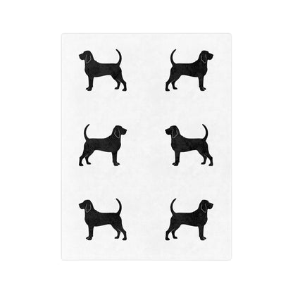 Bloodhound Silhouette Velveteen Microfiber Blanket