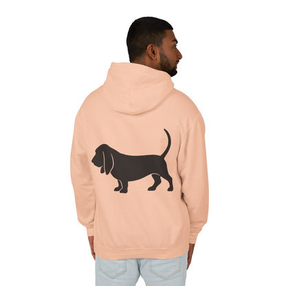 Basset Hound Silhouette Unisex Lightweight Hoodie