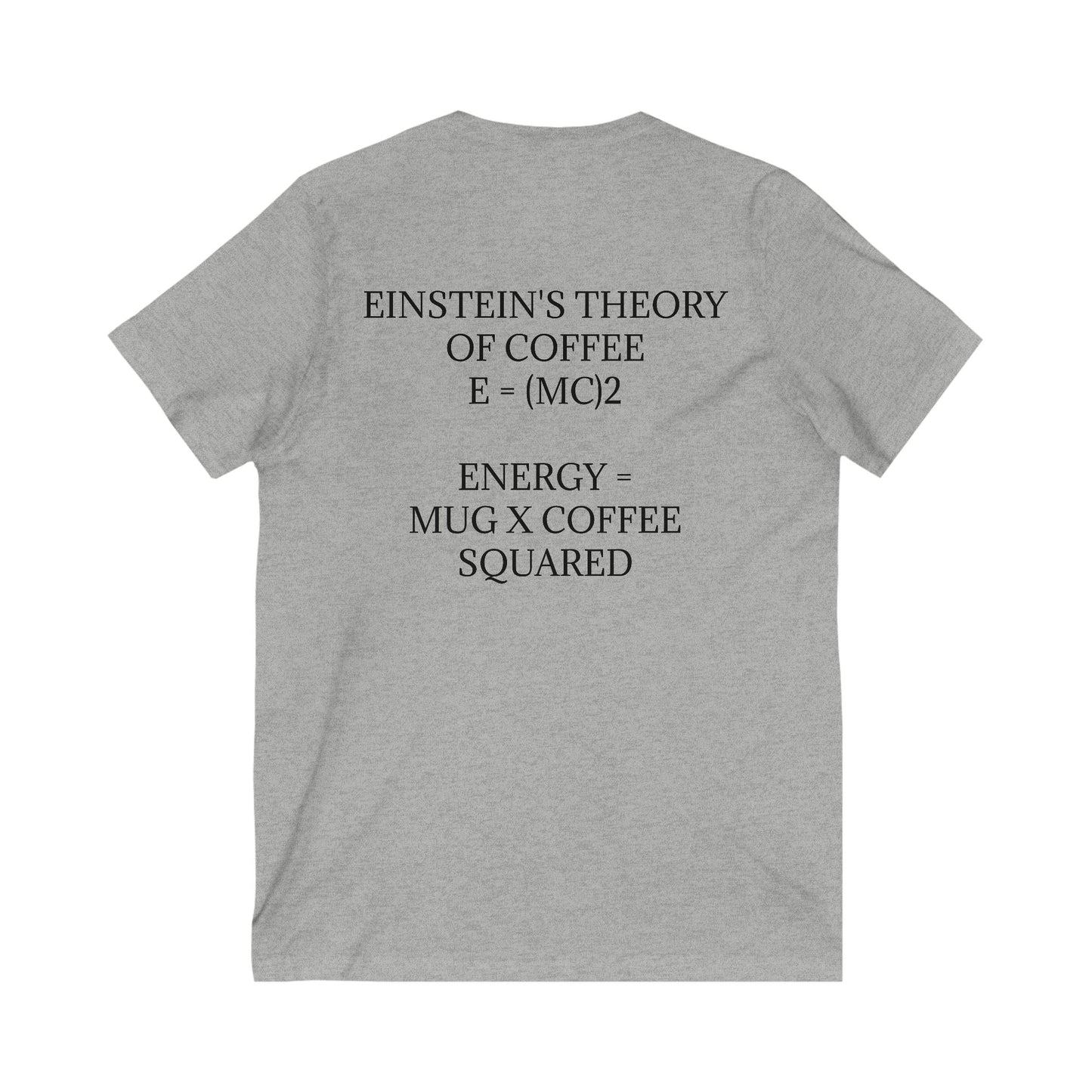 Einstein's Theory Of Coffee Unisex Short Sleeve V-Neck Tee