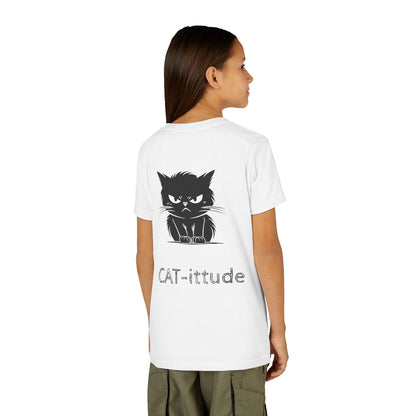 CAT-ittude Youth Unisex Short Sleeve Crewneck Tee