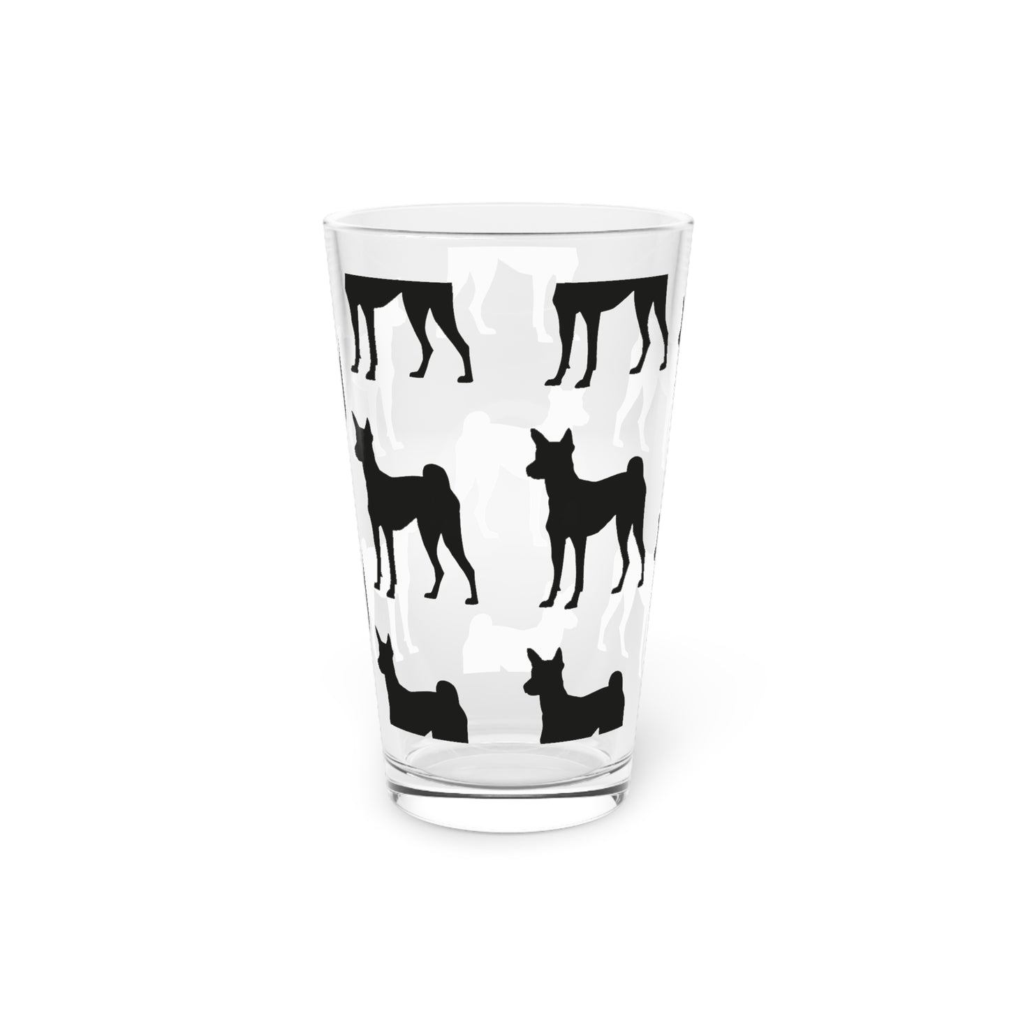 Basenji  Silhouette Drinking Glass