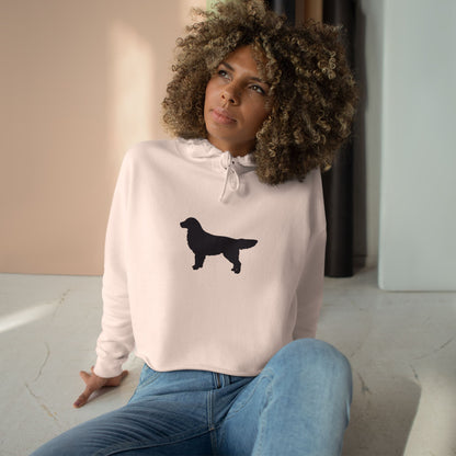 Golden Silhouette Women's Crop Hoodie