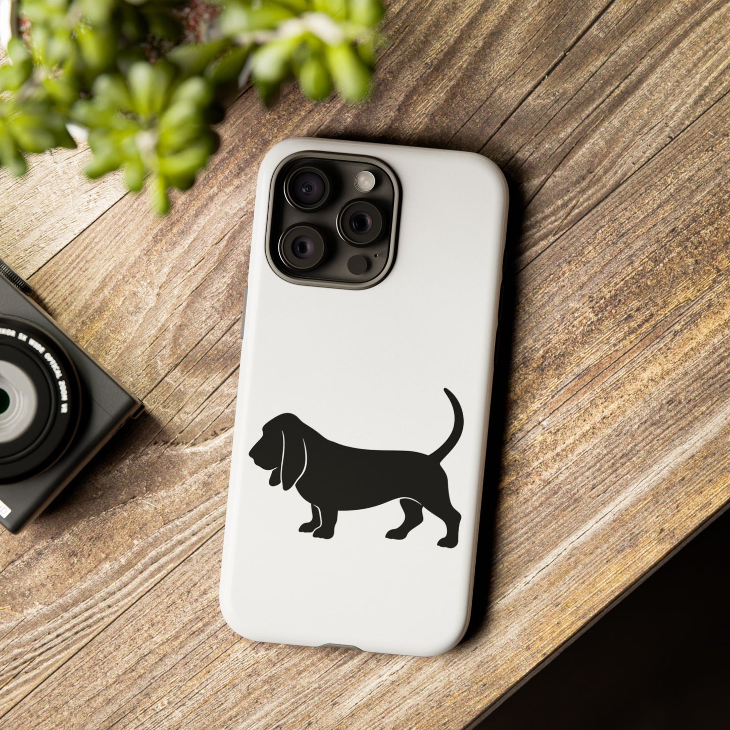 Basset Hound Silhouette iPhone Case