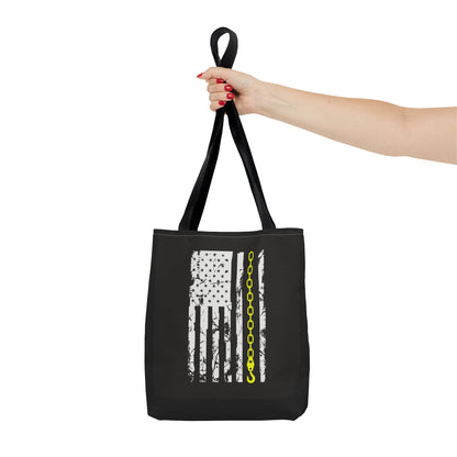 Thin Yellow Line Tote Bag