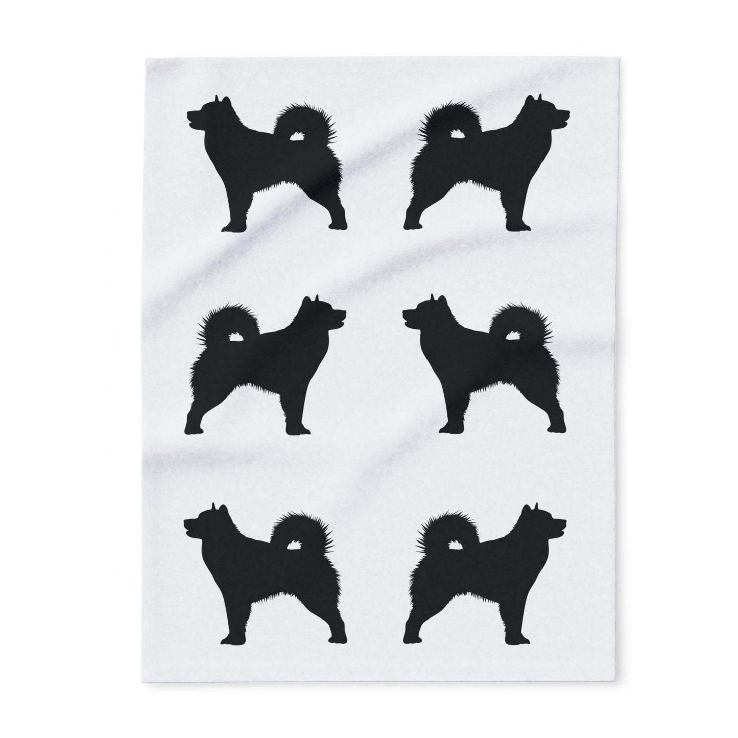 Malamute Silhouette Arctic Fleece Blanket