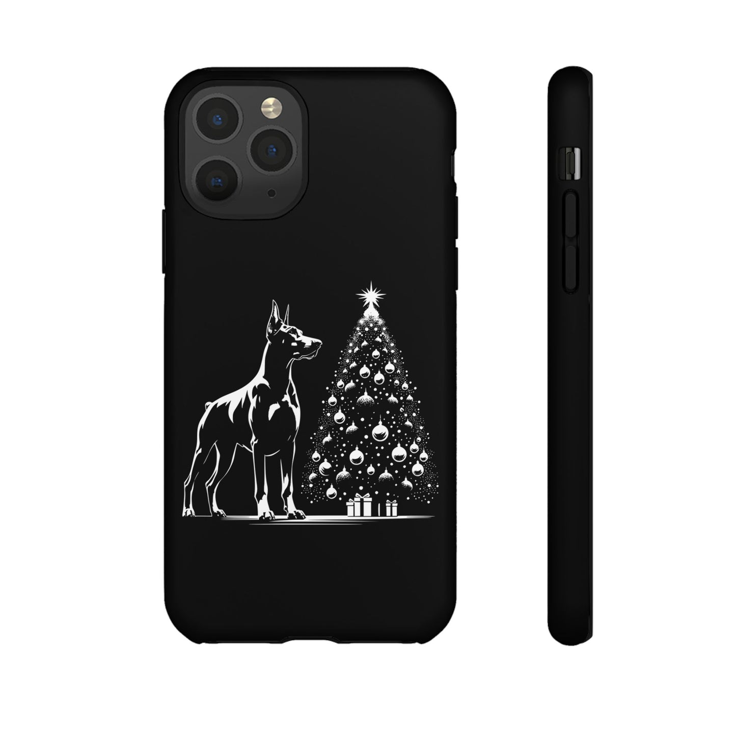 Doberman Christmas Tree iPhone Case