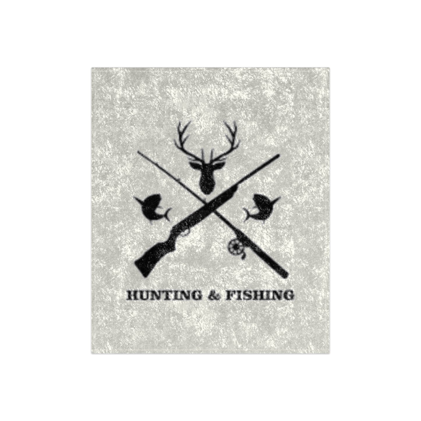 Hunting/Fishing Crushed Velvet Blanket