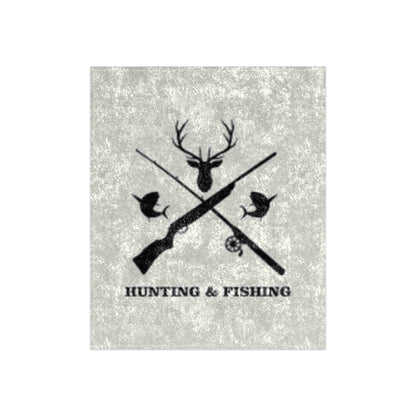 Hunting/Fishing Crushed Velvet Blanket