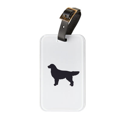 Golden Silhouette Leather Strap Luggage Tag
