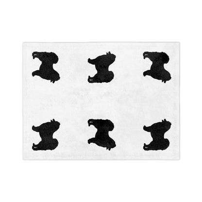 Samoyed Silhouette Velveteen Microfiber Blanket