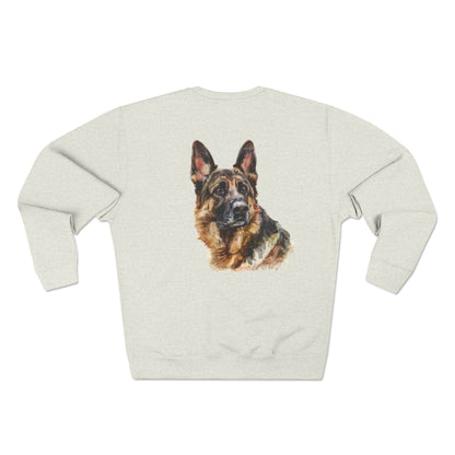 German Shepherd Head Unisex Crewneck Sweatshirt