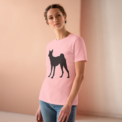 Basenji Silhouette Women's Short Sleeve Crewneck Tee