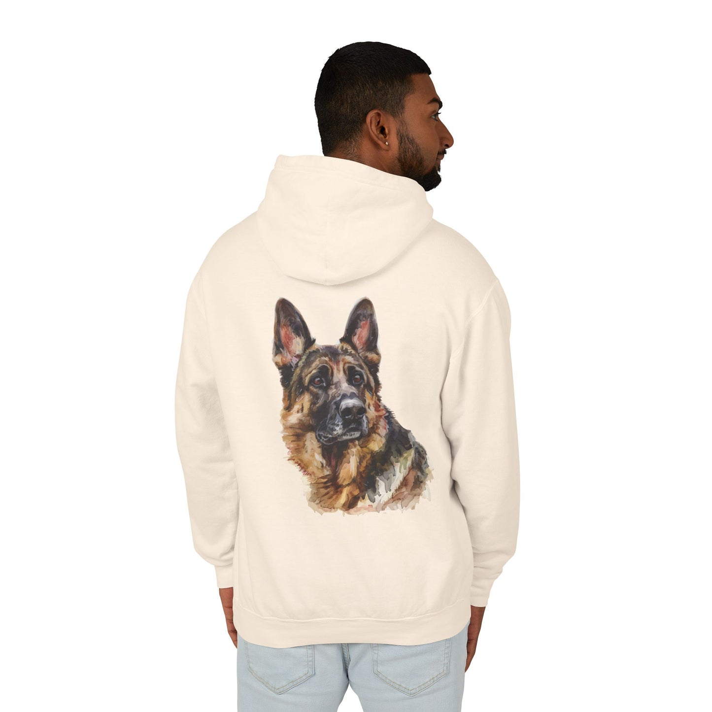 German Shepherd Head Unisex Lightweight Hoodie