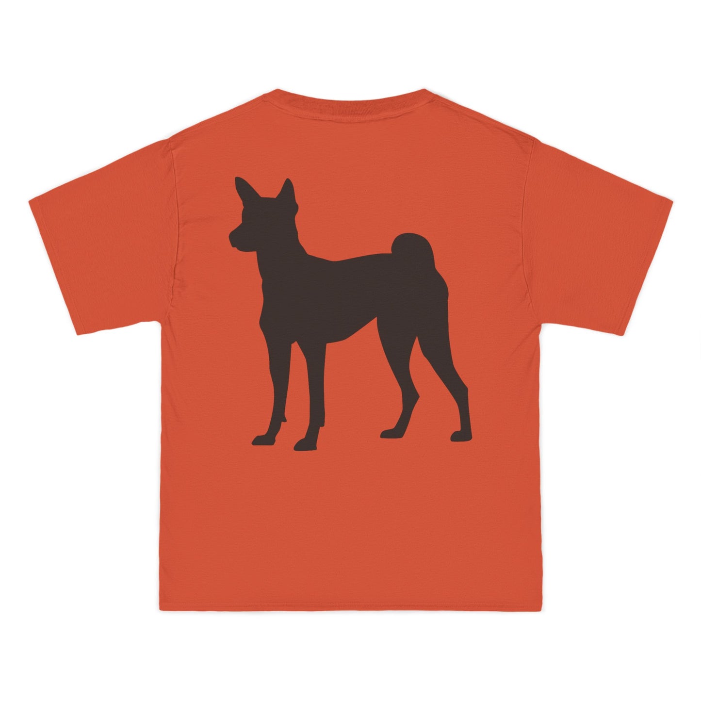 Basenji Silhouette Men's Short-Sleeve Crewneck Tee