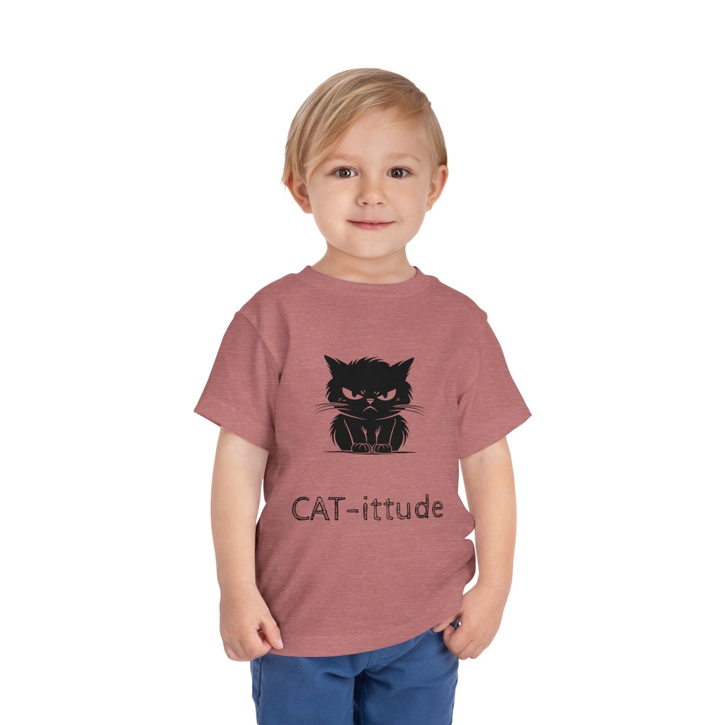 CAT-itude Toddler Unisex Short Sleeve Crewneck Tee