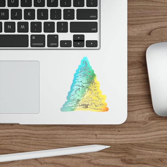Happy Howl-idays Holographic Sticker