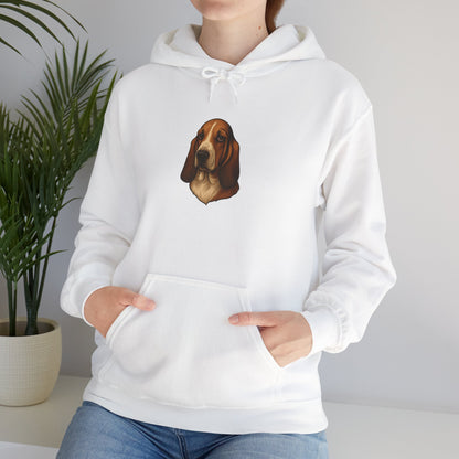 Basset Hound Head Unisex Hoodie