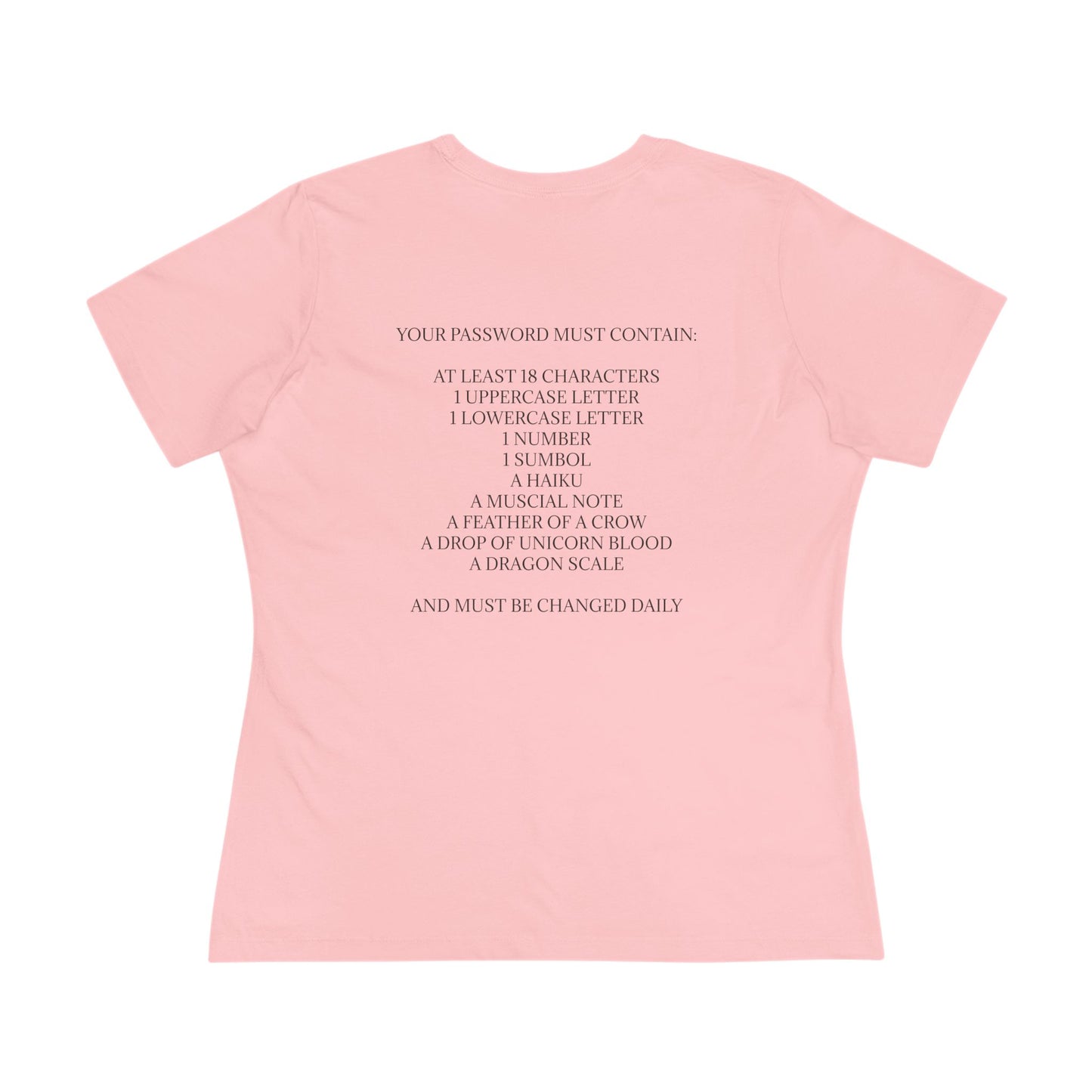 Password Women's Short Sleeve Crewneck Tee