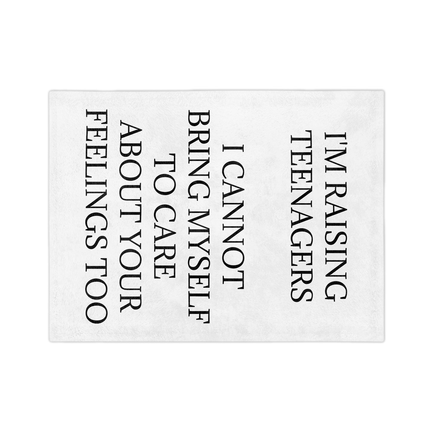 Raising Teenagers Velveteen Microfiber Blanket