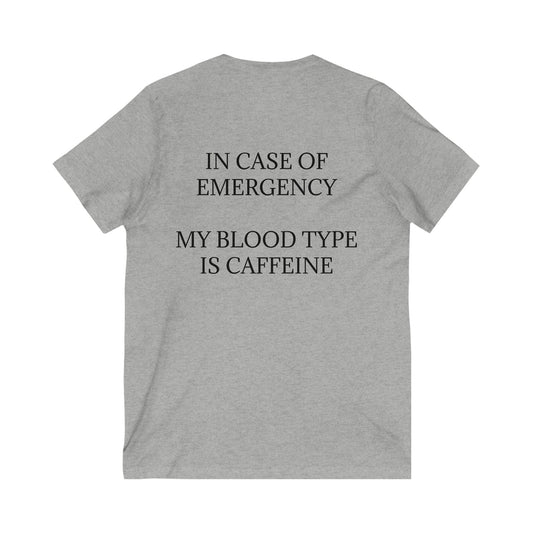 Blood Type Unisex Short Sleeve V-Neck Tee