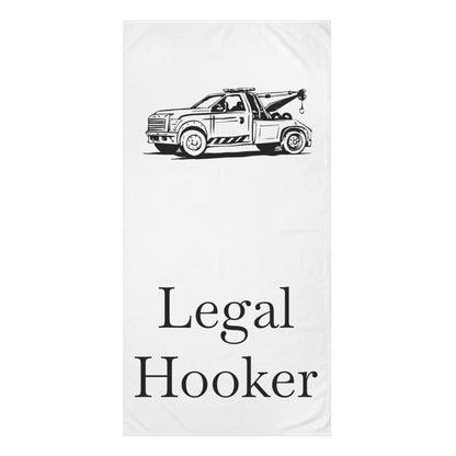 Legal H**ker Wheel Lift Tow Truck Mink-Cotton  Beach Towel