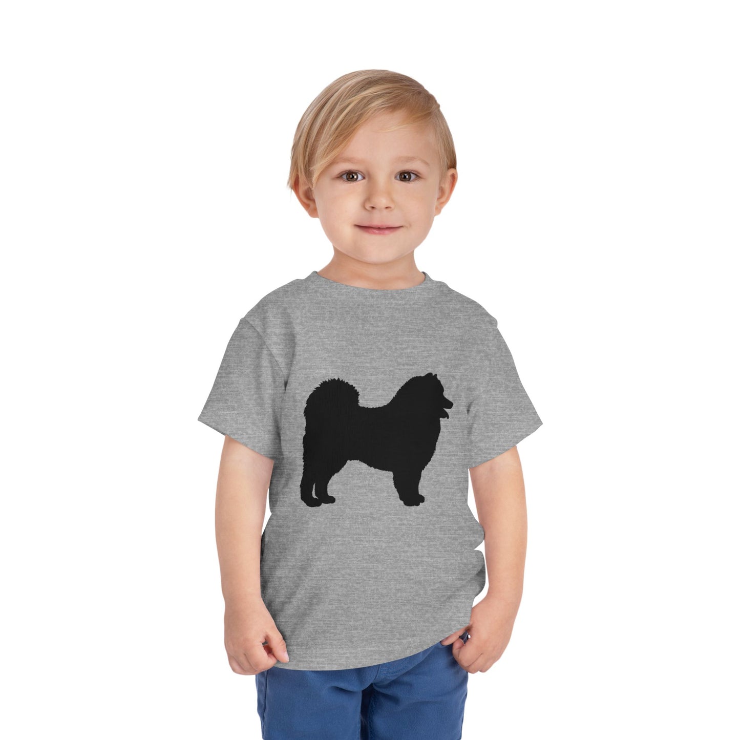 Samoyed Silhouette Toddler Unisex Short Sleeve Crewneck Tee