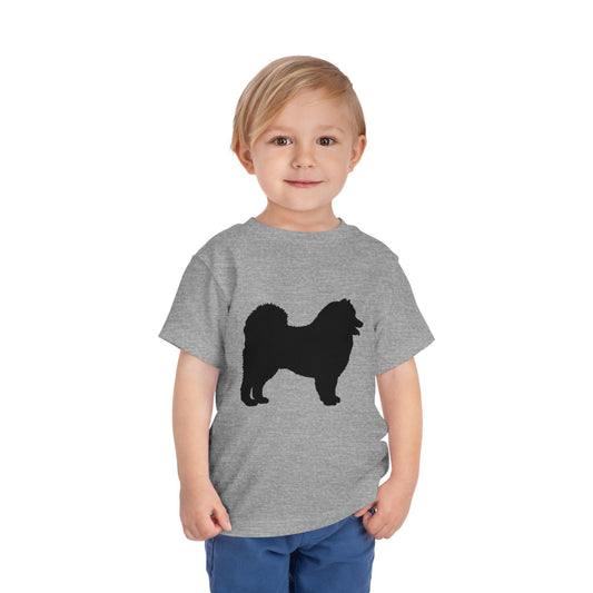 Samoyed Silhouette Toddler Unisex Short Sleeve Crewneck Tee