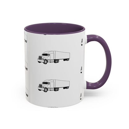 Semi Truck 2-Tone Coffee Mug
