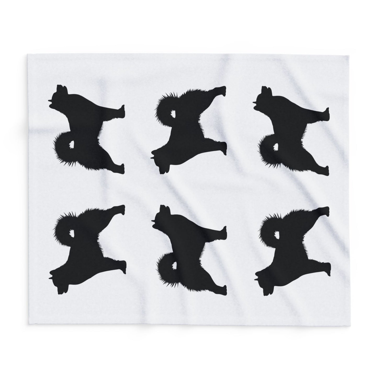 Malamute Silhouette Arctic Fleece Blanket